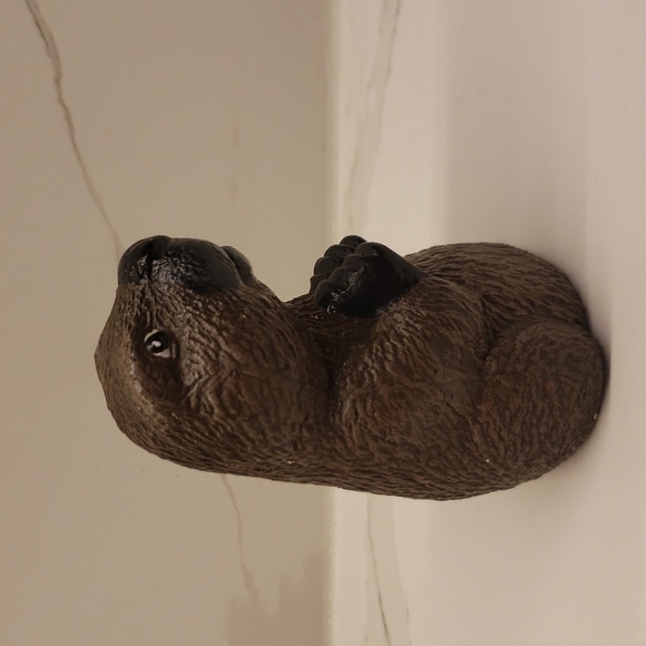 UNBRANDED Ceramic Ground Hog 2"w x 4"h brown black hands and spout - Picture 4 of 10